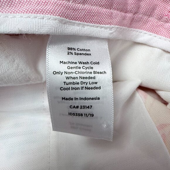 Talbots 12 Perfect Crop Pants Fruit & Flowers Pink Orange Button Cuffs Tropical - Picture 11 of 16